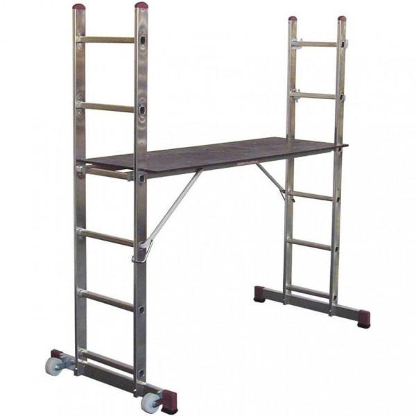 Малые лестничные подмости с одной парой роликов 2х6 KRAUSE CORDA 080035