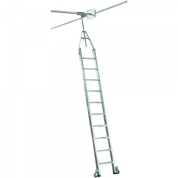 Поворотная лестница для двухрядных стеллажей 13 ступеней KRAUSE STABILO 819482