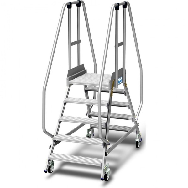 Лестница - платформа KRAUSE STABILO двухсторонняя, ограждение 1,1 м, 5 ступеней 820754
