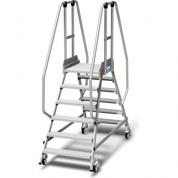 Лестница - платформа KRAUSE STABILO двухсторонняя, ограждение 1,1 м, 6 ступеней 820761