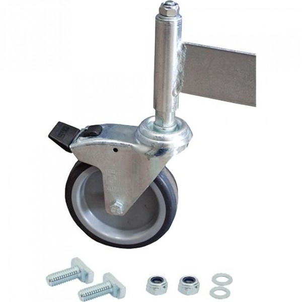 Ролик с тормозом KRAUSE для лестницы с платформой 3-4 ступени 820518