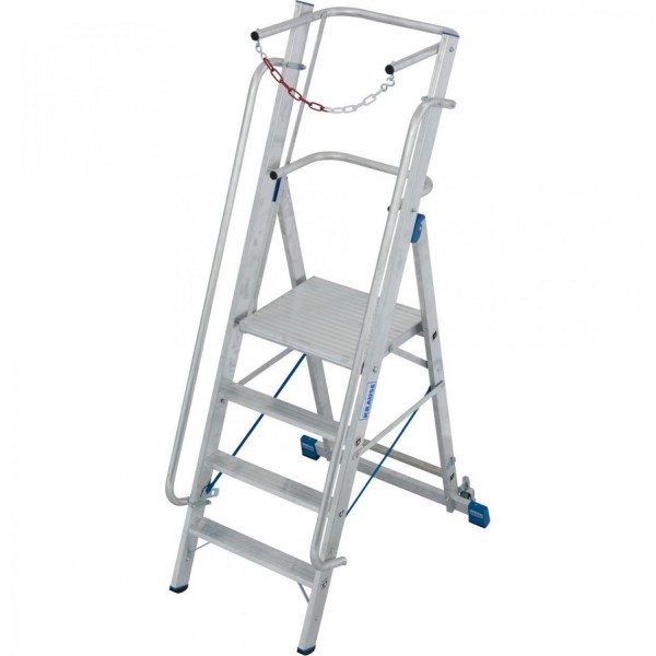 Стремянка KRAUSE STABILO с большой площадкой и дугой 4 ступени 127488