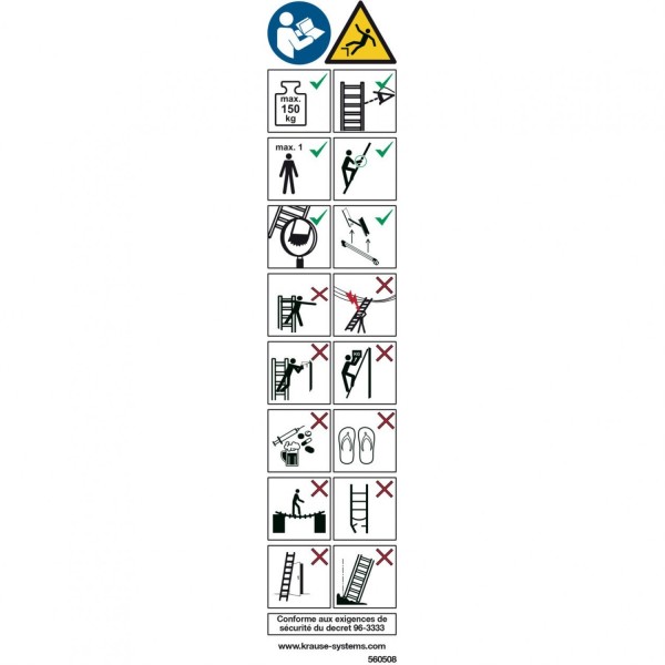 Наклейка Общая информация о лестнице без классификации KRAUSE 200044