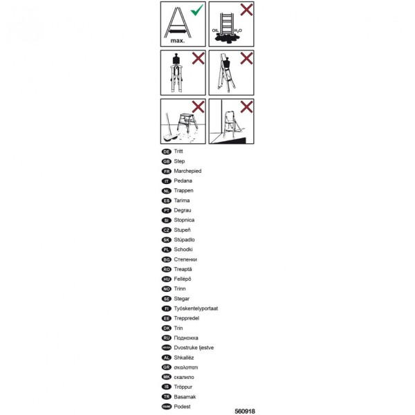 Наклейка Информация о подставках KRAUSE 200259