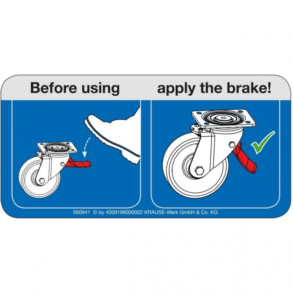 Наклейка Задействуйте тормоз KRAUSE 202314