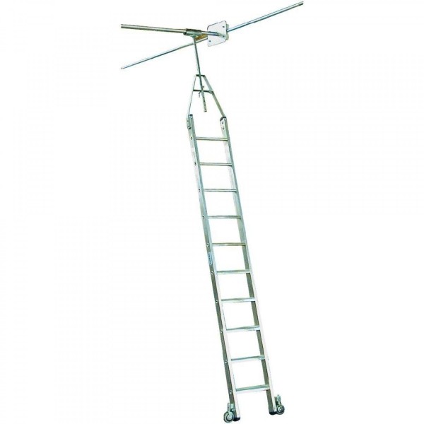 Поворотная лестница для двухрядных стеллажей 12 ступеней KRAUSE STABILO 819475