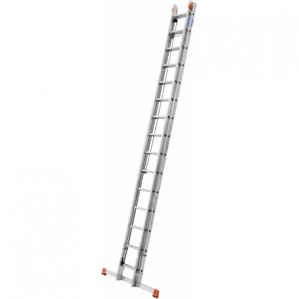 Двухсекционная вытягиваемая тросом лестница 2 х 18 перекладин KRAUSE MONTO ROBILO 129871